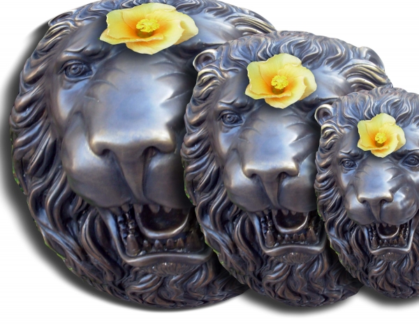 Creation of Lion Car-touche  with Hibiscus: Step 6